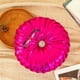 thumbnail image 4 of Cojín decorativo redondo de terciopelo | Cojín de calabaza brillante para sofá, mesilla, ventana, futón | Funda de poliéster de peluche de 35x35cm | Rosa, Morado, Dorado, Negro, Plata | Acento, 4 of 6