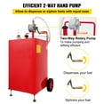 thumbnail image 3 of SKYSHALO VV-SYJYC-OI2, 30 Gallon Gasoline Diesel Portable Fuel Caddy Manuel Transfer Pump Red, 3 of 9