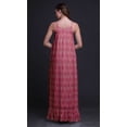 thumbnail image 2 of Bimba Robe de Nuit Imprimée Pink5 Bird Leaves & Flowerpecker pour Femmes Longue à Bretelles Spaghetti Robe Maxi Vêtement de Nuit Robe XX-Grand, 2 of 5