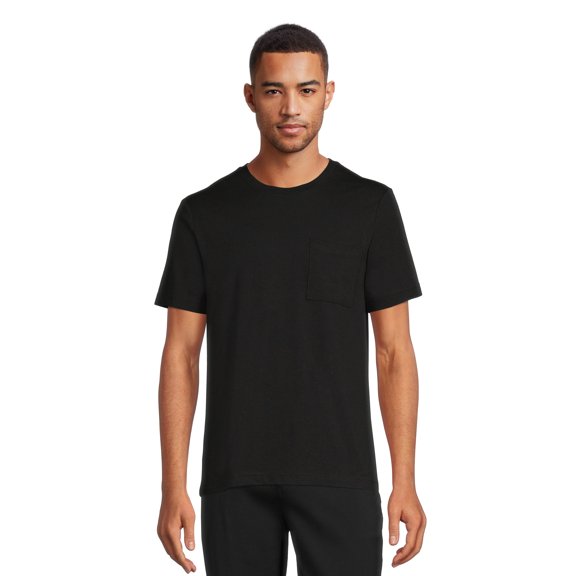 Athletic Works Men's and Big Men's Tri Blend Pocket Tee, 2-Pack, Sizes S-3XL