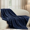 thumbnail image 6 of U by Bedsure Pageant Blue Fleece Twin Blanket for Couch - Super Soft Cozy Blankets for Women, Girls, 60x80 inches, 6 of 6