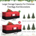thumbnail image 2 of Bolsa De Almacenamiento Para Árbol De Navidad, Se Adapta A Árboles Artificiales De Hasta 8 Pies De Altura, Material Oxford 600D, Bolsa De Almacenamiento Resistente A La Humedad Con Asas Reforzadas Dur, 2 of 5