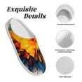 thumbnail image 5 of Lsque Colorful Paint Print Pattern Womens Comfort Cotton on Scuff With Memory Foam and Anti-skid Sole Slipper-35/36, 5 of 7