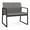 Castillo Metal, variant on Lesro Gansett Polyurethane Bariatric Chair Waiting Room Guest in Black/Castillo Black