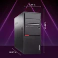 thumbnail image 3 of Restored Lenovo ThinkCentre Tower Desktop Gaming PC Intel Quad Core i5-6th 16GB DDR4 Ram, 1TB SSD 22" LED BTO RGB Keyboard & Mouse, Nvidia GTX 1660s 6gb DDR6, Windows 11 Professional (Refurbished), 3 of 7