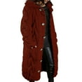 thumbnail image 2 of V-Neck Longline Cardigan, Plus-Size Duster Sweater, Relaxed Knit Coat Wine M , Cardigan, 2 of 5