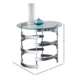 thumbnail image 3 of Tayside Chrome and Metal Tempered Glass Top End Table, 3 of 3