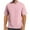 Pink, variant on Mens Shirts Short-Sleeved Solid Color Round Neck T-shirt Brown S T-shirts for Men