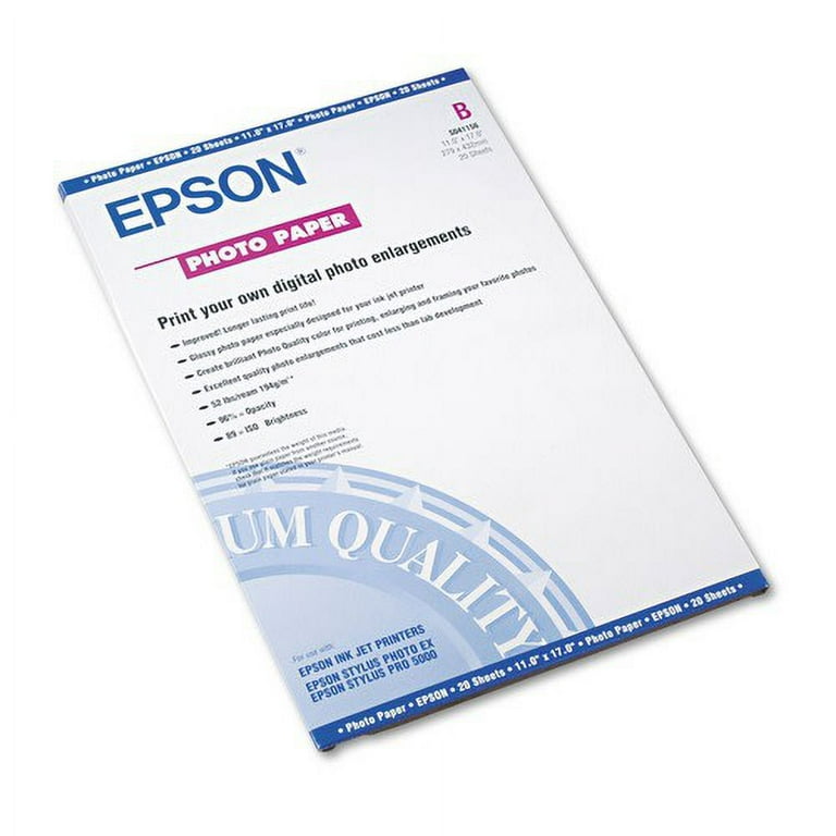 Glossy Photo Paper, 9.4 mil, 11 x 17, Glossy White, 20/Pack Glossy Photo Paper, 9.4 mil, 11 x 17, Glossy White, 20/Pack