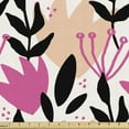 thumbnail image 1 of Abstract Sofa Upholstery Fabric by the Yard, Creative Nature Inspired Pattern with Botanical Motifs, Decorative Fabric for DIY and Home Accents, Charcoal Grey Pink by Ambesonne, 1 of 5