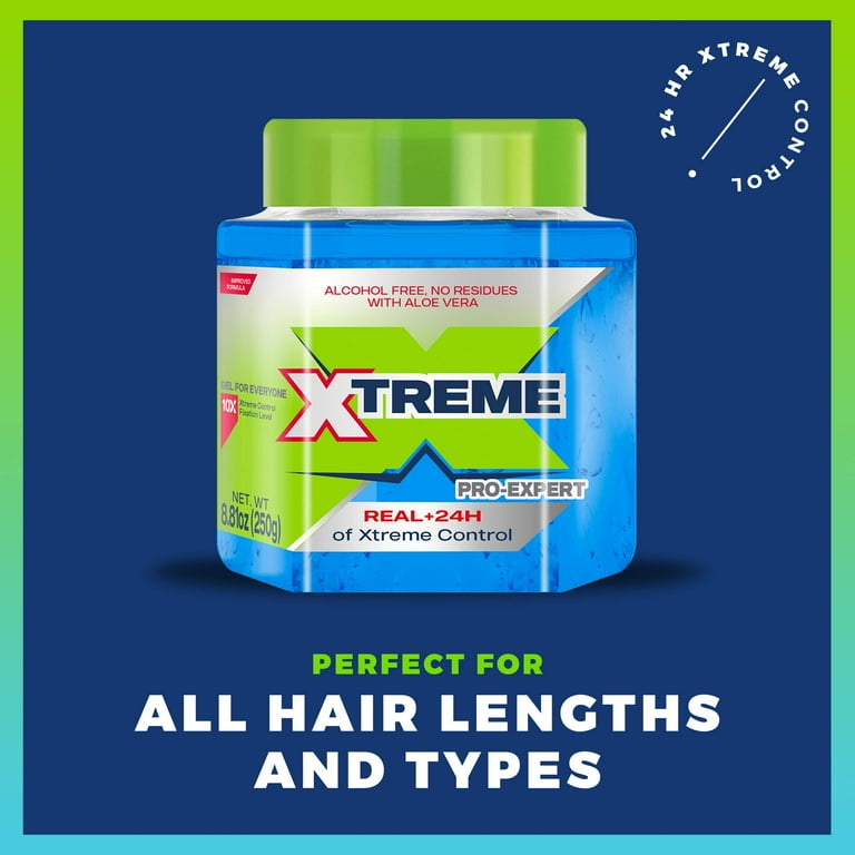 Xtreme, Alcohol-Free Blue Hair Gel, Aloe Vera, 8.82 oz Jar, Long