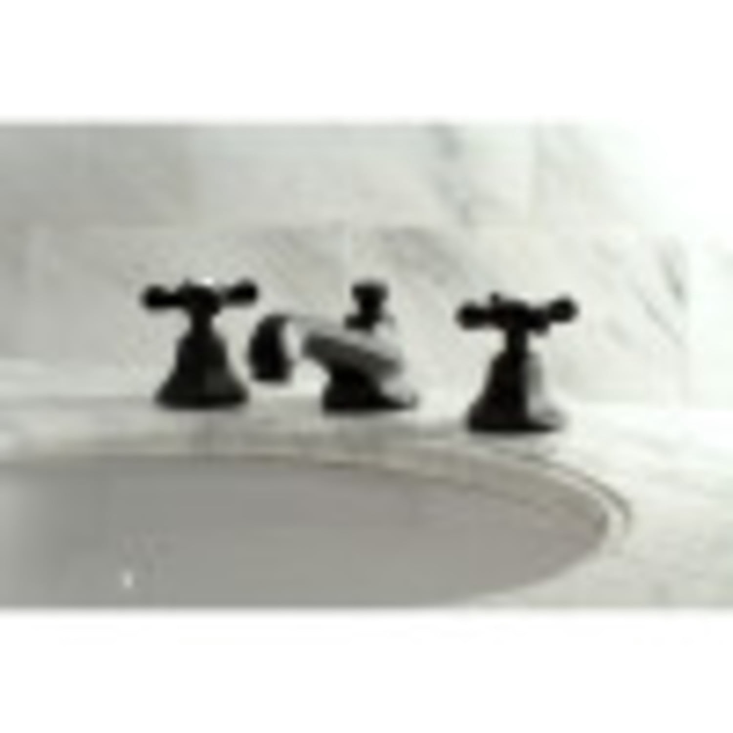 Kingston Brass KS4460BEX Essex 8" Widespread Bathroom Faucet, Matte Black