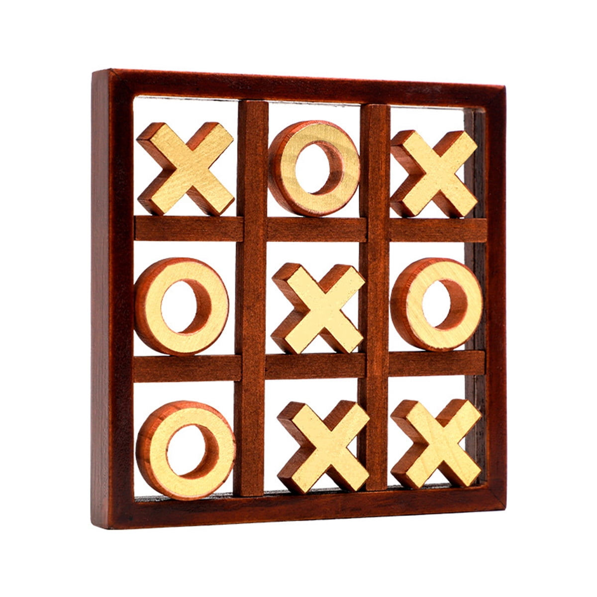 Travel Wooden Tic-Tac-Toe Intelligent Board Game Kids and Adults Puzzle Game 