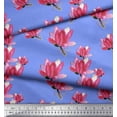 thumbnail image 2 of Soimoi Poly Georgette Fabric Leaves & Lotus Floral Print Fabric by The Yard 42 Inch Wide, 2 of 3