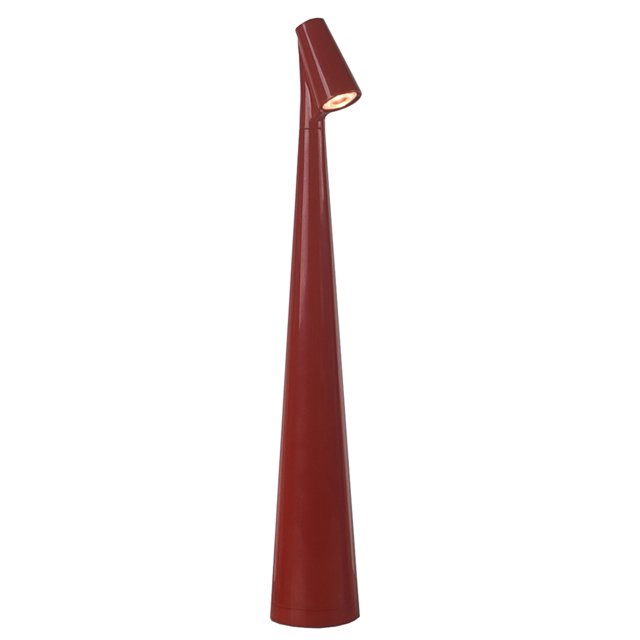Lámpara Mesa Elegante Y Delgada Con Tallo Cónico Poste Vertical Vista A La Escritorio Portátil Noche Creativa para Recargable Por USB Atenuación 3 Colores 1800mAh