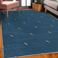 thumbnail image 3 of Sea Animals Decorative Rug, Pattern of Shark Fins Speedy Fish Hunting Minimalistic Design Art Print, Quality Carpet for Bedroom Dorm and Living Room, 6 Sizes, Dark Navy, by Ambesonne, 3 of 4