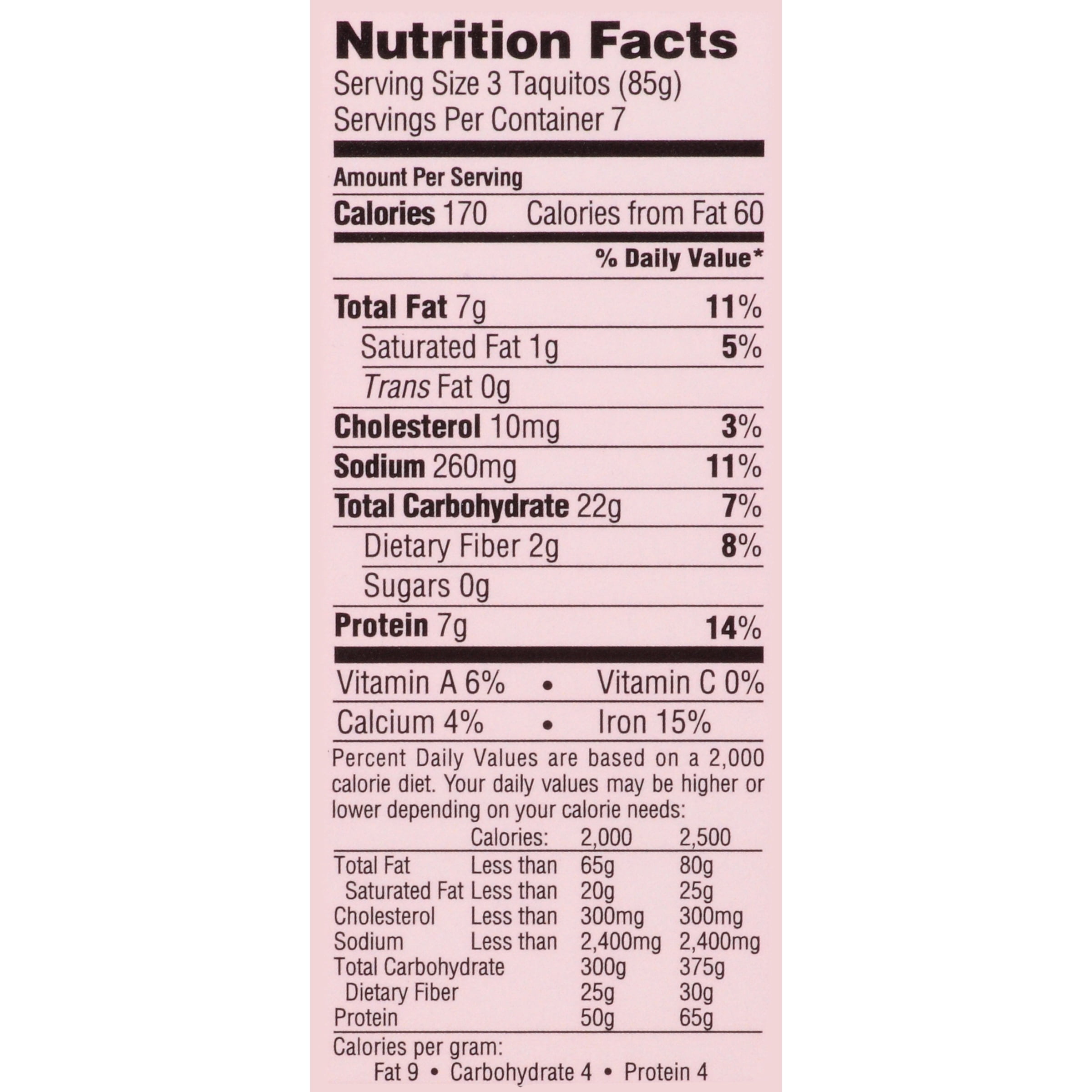 7 11 Taquito Nutrition Information Nutrition Ftempo