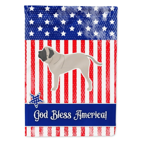 Carolines Treasures BB3356GF USA Patriotic English Mastiff Flag Garden Size  Small multicolor