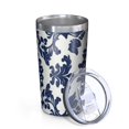 thumbnail image 2 of Blue and White Pioneer Flower 10oz Tumblers Stainless Steel Tumbler with Lid and Straw,Vacuum Insulated Double Wall Travel Tumbler Cups with Cleaning Brush for Coffee, Tea, 2 of 4