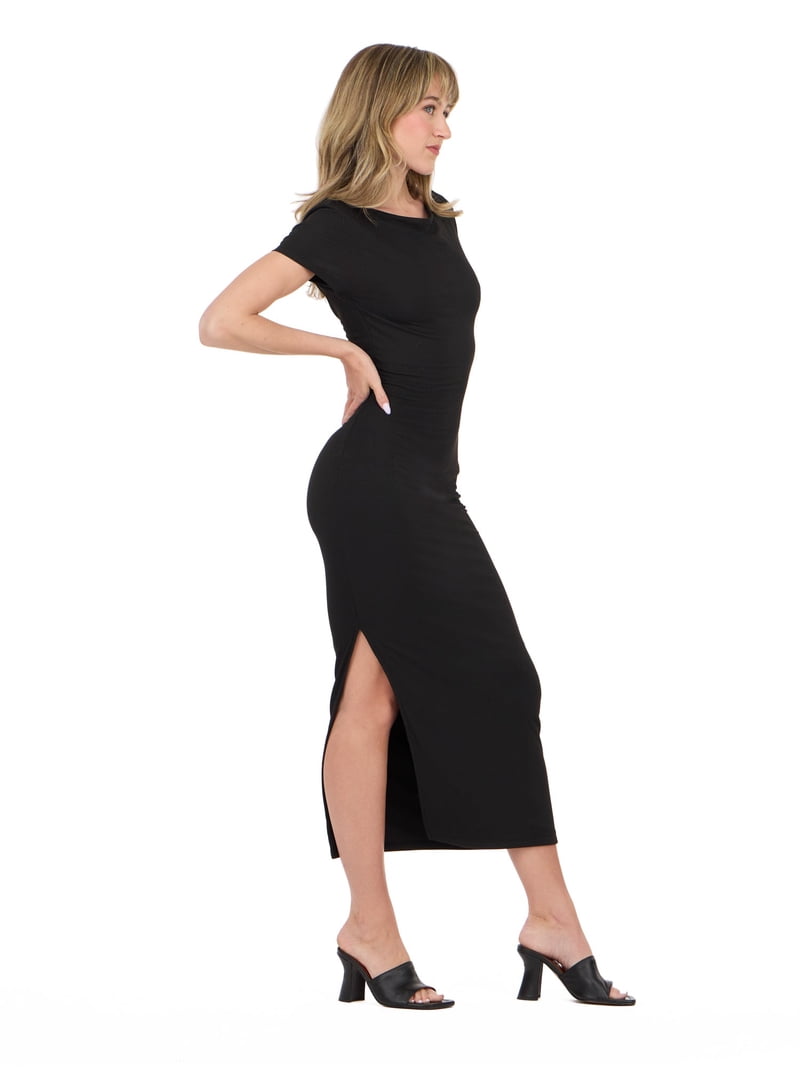 black dress with mesh Insatiable Long Sleeve Mesh Mini Dress Black