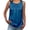 Blue, variant on Duoif Womens Tank Tops, Satin Mock Neck Blouse, Pleated Sleeveless Work Shirts for Women Beige L
