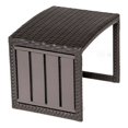 thumbnail image 1 of Bowery Hill Wicker / Rattan and Aluminum Outdoor Side Table in Espresso, 1 of 2