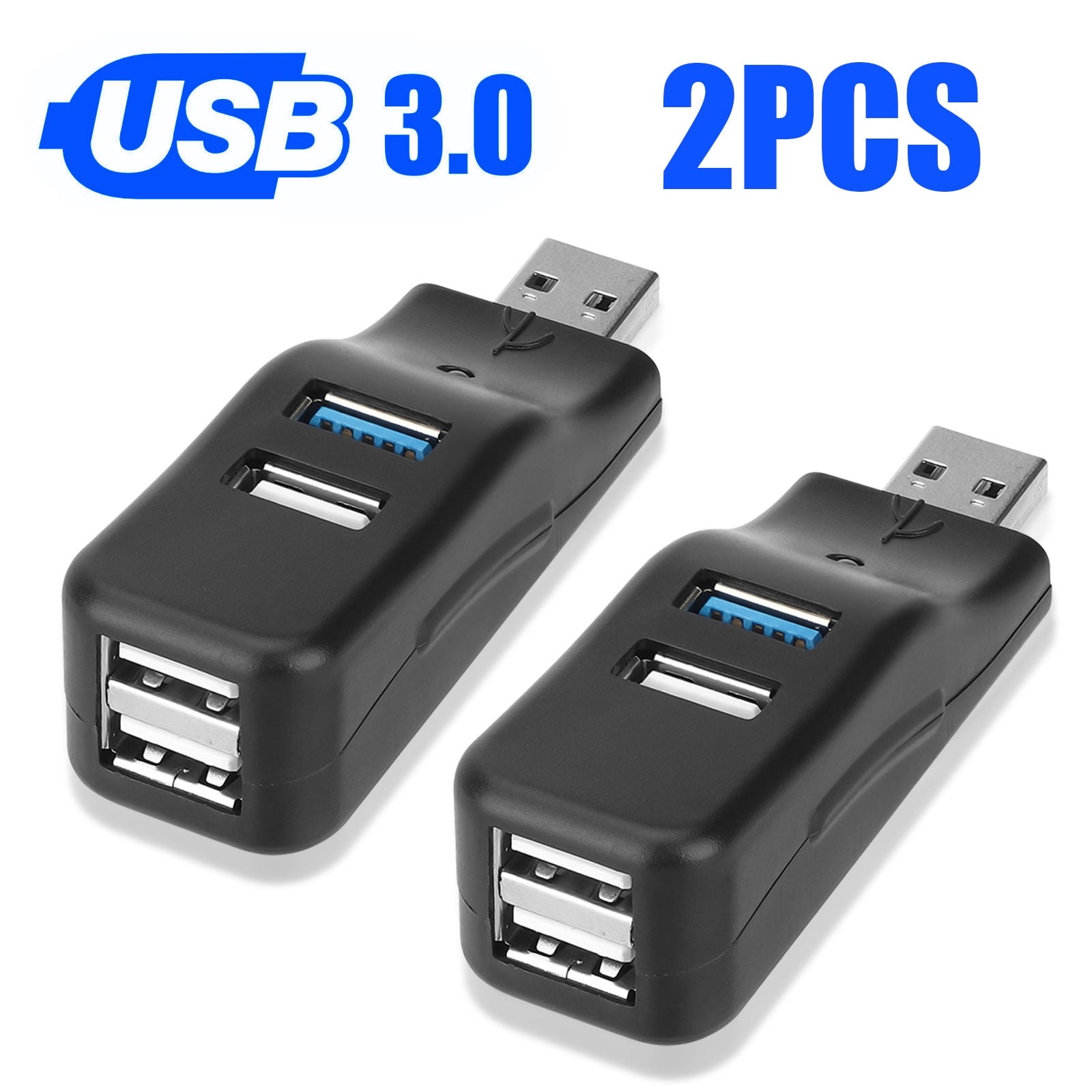 2Pcs USB 3.0 Splitter, 4 Ports High-Speed USB Hub Adapter Extender for Charging, MacBook Pro Air, Laptop, Hard Driver, USB Driver, Keyboard, Mouse, PC, Mac, Linux - Walmart.com