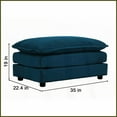 thumbnail image 4 of Modern Oversized L-Shaped Modular Sectional Sofa with Reversible Ottoman – Blue Chenille for Living Room Comfort, 4 of 17