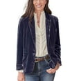 thumbnail image 2 of Womens Lapel Business Jackets Ladies Golden Velvet Blazer Suit Cardigan Coat, 2 of 11