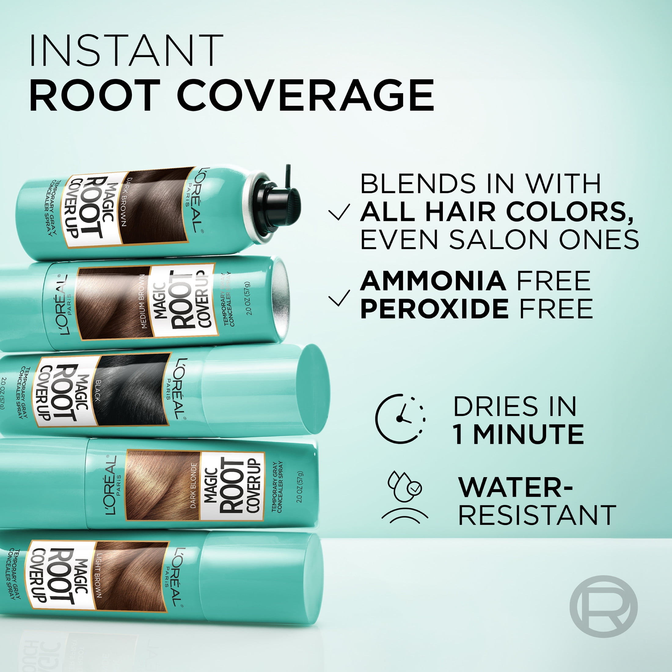L'Oreal Paris Magic Root Cover Up Temporary Concealer Spray for Gray Hair, Red, 2 oz. Aerosol