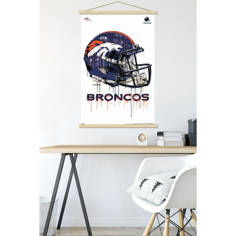 NFL Denver Broncos - Drip Helmet 20 Wall Poster, 22.375 x 34 