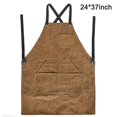 thumbnail image 1 of Leather Work Shop Apron With Tool Pockets Heat & Flame Resistant Heavy Duty, 1 of 5