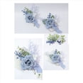 thumbnail image 5 of Juego de 8 Piezas de Ramillete y Boutonniere Azul Polvoriento, Pulseras de Ramillete de Muñeca con Flores Artificiales para Baile de Graduación, 5 of 5
