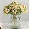 thumbnail image 6 of Artificial Flowers Bouquets, 11in Fake Flower Bud for Vase Floral Arrangements Wedding Home Table Decoration, 1PCS  Blue, 6 of 8