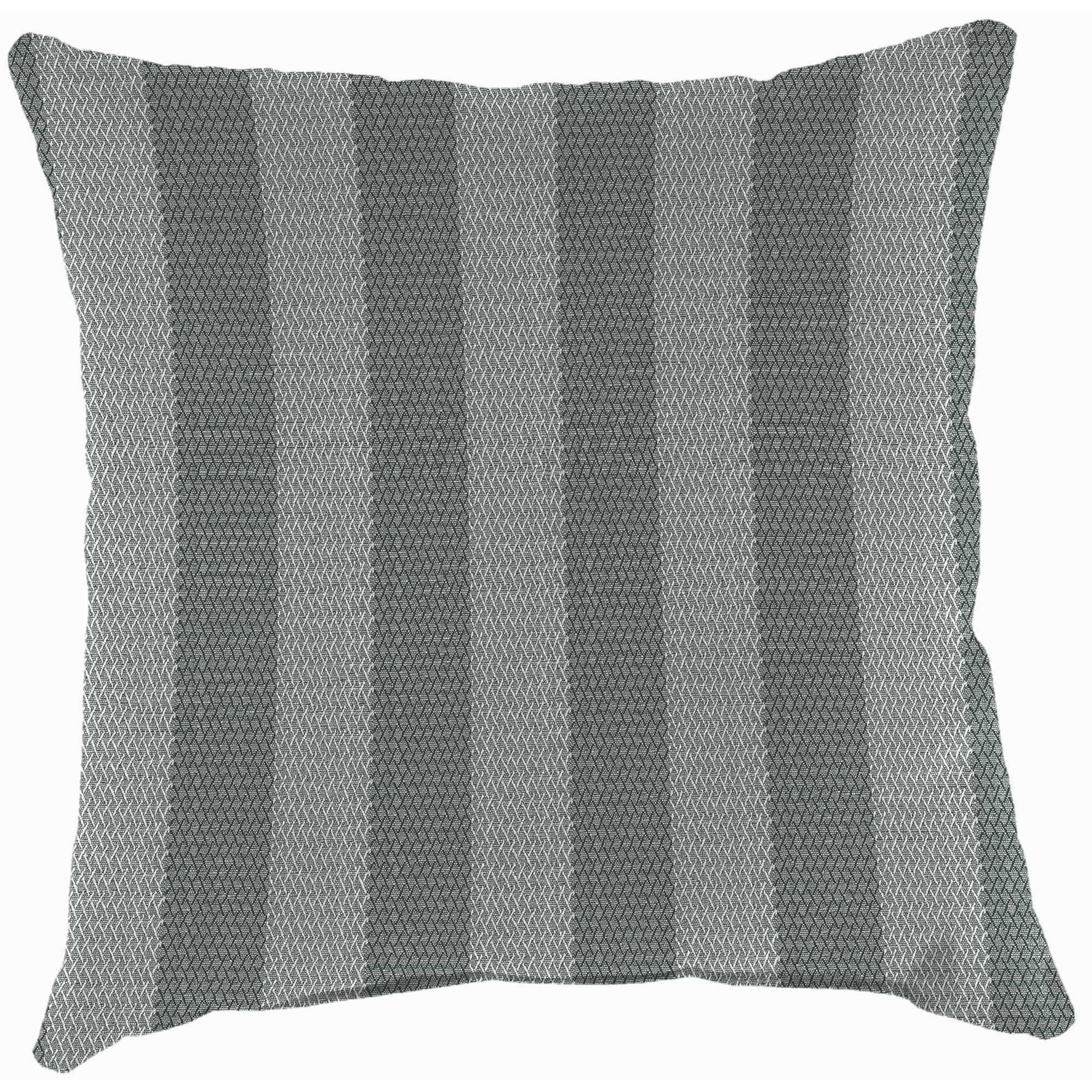 Jordan Manufacturing 18" x 18" Conway Smoke Grey Stripe Square Outdoor Throw Pillow (2 Pack)