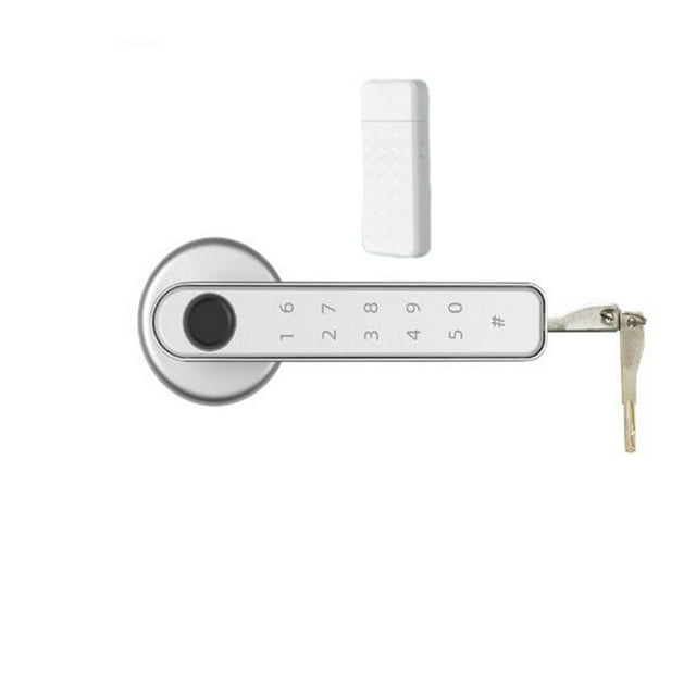 Door Lock, Home Smartlife Fingerprint & PIN Wireless Smart Handle Lock Biometrics Tuya Blue-tooth Access Control Door Lock ,Easy to Install