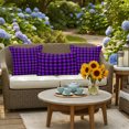 thumbnail image 7 of Throw Pillow Covers 16x16 Inch Set of 2, Black Purple Plaid Waterproof Outdoor Pillow Covers, Farmhouse Simple Buffalo Checked Decorative Cushion Pillowcases for Couch, Sofa, Bed, Garden, Patio, 7 of 7