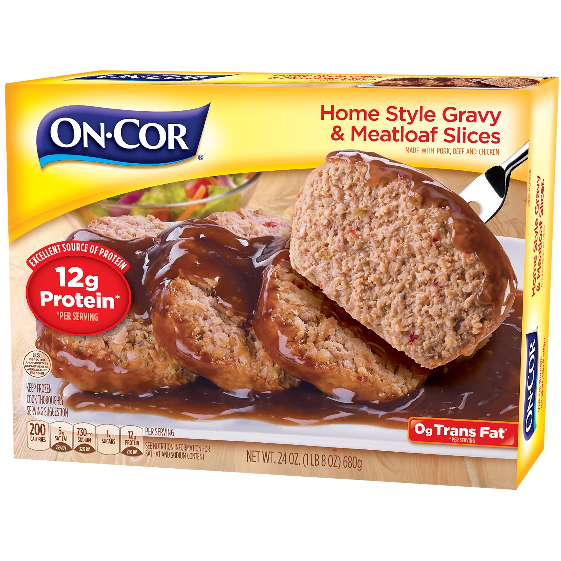 On-Cor® Home Style Gravy & Meatloaf Slices, 24 oz. Box