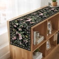 thumbnail image 6 of Table Runners 90 Inches Long Dress Scarves, Black Spring Floral Farmhouse Coffee/Dining/Kitchen Table Runner for Living Room, Elegant Pastoral Flowers Birds Watercolor 13x90 Inch, 6 of 9