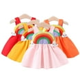thumbnail image 2 of MXIEZI Baby Girls Sling Dress 6 Months-3 Years Newborn Halter Sleeveless Dresses Summe Colorful Beach Sundress, 2 of 9