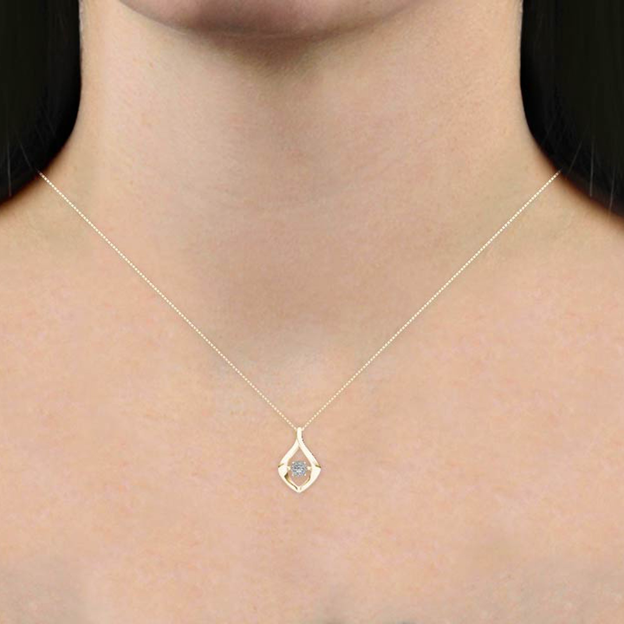 1/10Ct TDW Diamond 10K Rose Gold Halo Necklace - Walmart.com