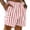 Pink#0325J&18, variant on Striped Linen Mens Shorts Button Bermuda Shorts Men Color Block Lightweight Travel Vacation Beach Men Summer Short with Pockets Blue L