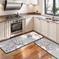 thumbnail image 3 of Kitchen Rugs Sets Of 2,Pioneer Flower Floral Print Pattern Anti Fatigue Kitchen Mat Rugs Non Slip Washable,Decorative Kitchen Floor Mats for Kitchen,Sink,Laundry,17"x47"+17"x47", 3 of 5