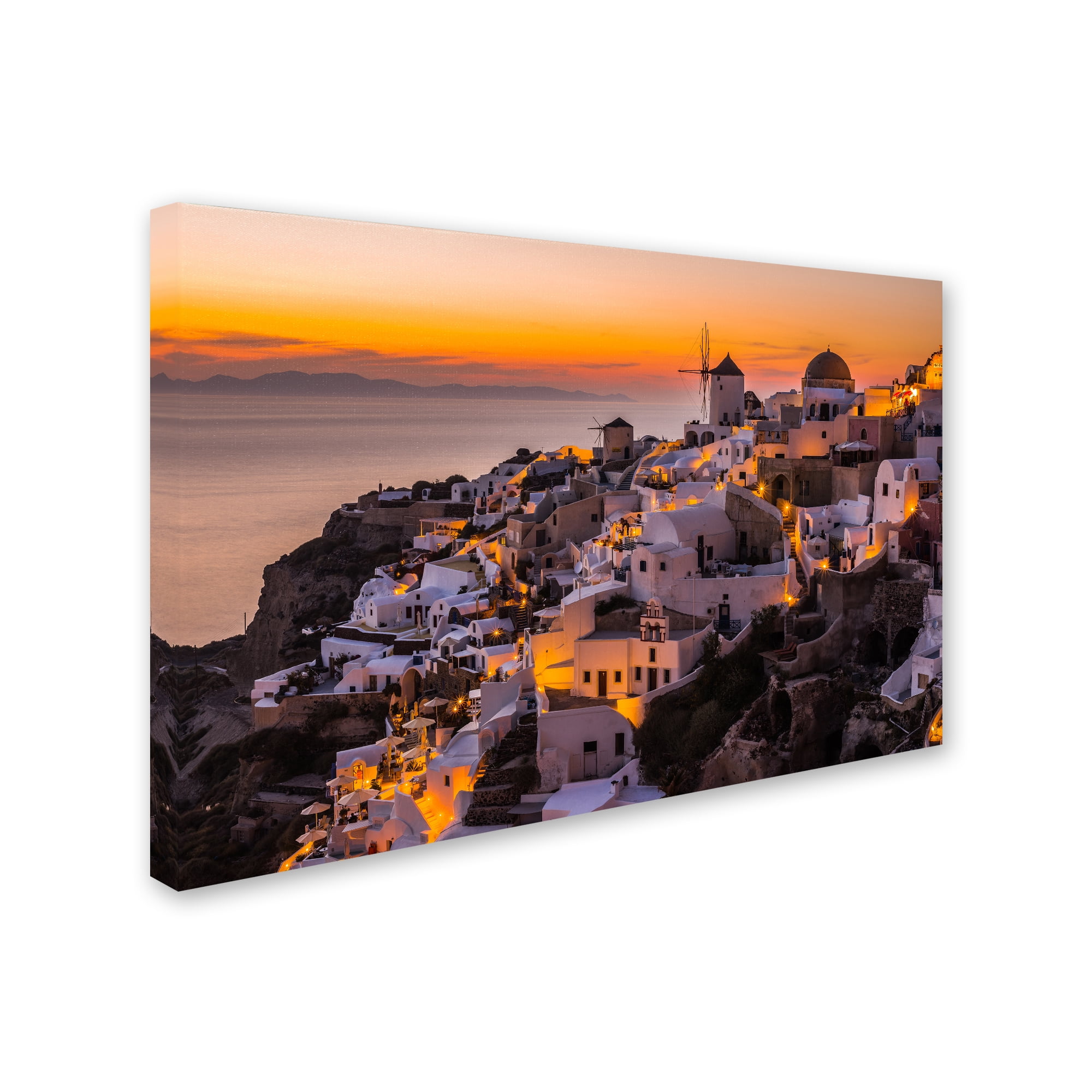 Andreas Agazzi 'Calispera Santorini' Canvas Art