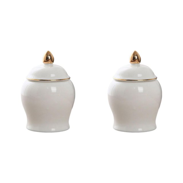 Advancent Tarro de comida de cocina resistente y duradero, solución de cerámica sellada para encimeras, recipiente de cerámica, almacenamiento Blanco 70ml 2Conjunto