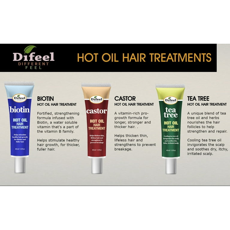 Difeel Hot Oil Hair Treatment with Argan Oil 1.5 oz. (Pack of 2