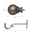 thumbnail image 6 of Elrene Home Fashions Cordelia Single Curtain Rod with Globe Ball Finial, Antique Pewter, 86" x 120", 6 of 9