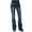 Dark Blue, variant on Pants for Women Summer Mid Waisted Denim Jeans Embroidery Stretch Button Straight Full Length Pants Jeans