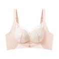 thumbnail image 4 of Gytharion Women's Lace Spliced Bras Wire Free Push Up Breathable Adjustable Straps Bras Solid Color Comfort Soft Everyday Bras, 4 of 6