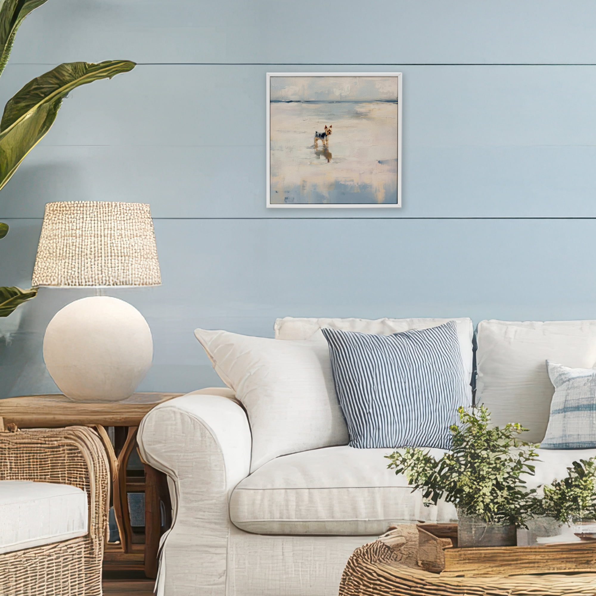 Stupell Industries Quiet Moment By The Sea White Framed Giclee Art, design by Svetlana Aleynikova